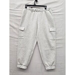Express Womens Athletic Cargo Jogger Pants Gray Poly Blend Casual‎ Size XL